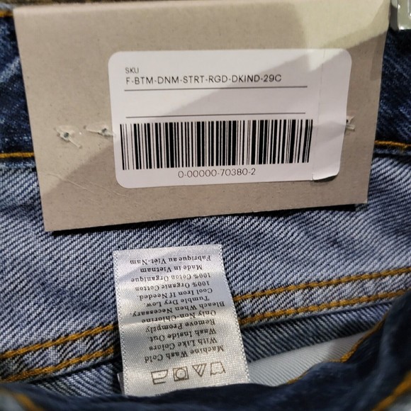 Everlane The 90s Cheeky Straight Jeans 100% Organic Cotton 29 Crop Stone defect - Picture 7 of 14